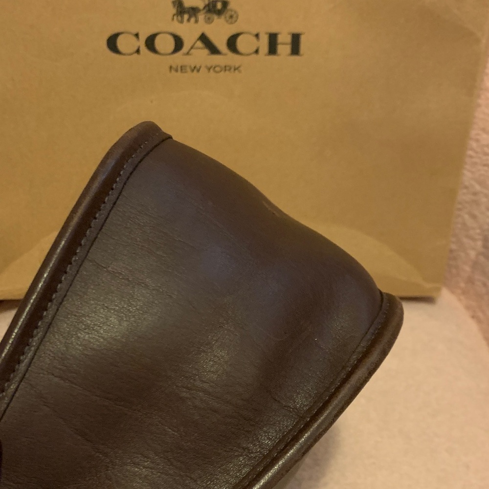 Coach Dark Brown Leather Crossbody Shoulder Bag - Picture 12 of 16
